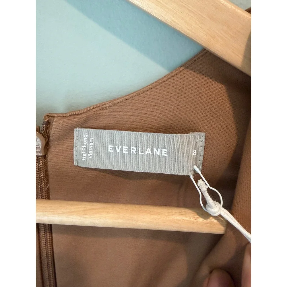 Everlane Italian GoWeave V-Neck Sleeveless Jumpsuit‎ Brown Size 8 NWT